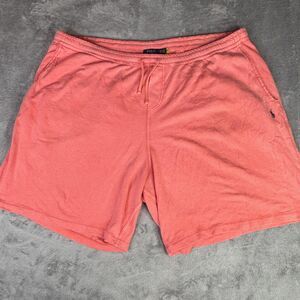 Polo Ralph Lauren Shorts Mens Big 4X Pink Cotton Sweat Drawstring Pockets